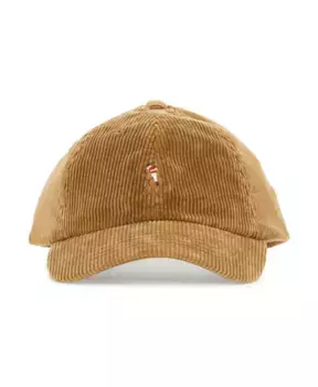 Бархатная бейсболка в рубчик с челкой Polo Ralph Lauren, бежевый