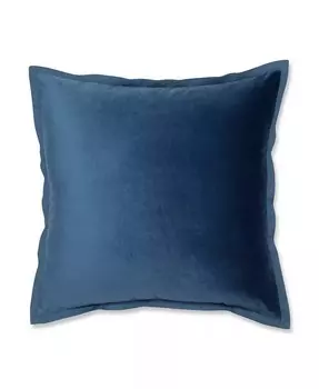 Бархатная декоративная подушка с фланцем, 18 x 18 дюймов Pillow Perfect, золотой