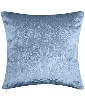 Бархатная декоративная подушка с тиснением Edie@Home, синий