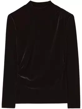 Бархатная футболка Claudie Pierlot, черный