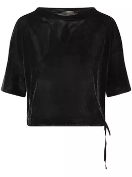 Бархатная футболка Herno, черный