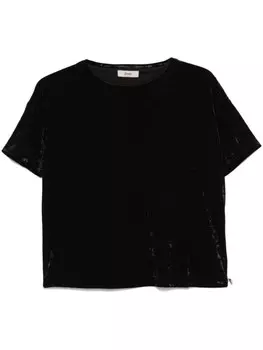 Бархатная футболка Herno, черный