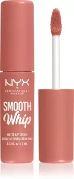 Бархатная губная помада с разглаживающим эффектом NYX Professional Makeup Smooth Whip Matte Lip Cream, 22 Cheeks 4 ml