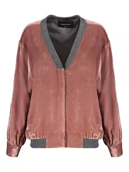 Бархатная куртка-бомбер Fabiana Filippi, розовый