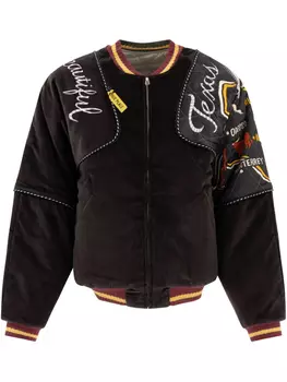 Бархатная куртка-бомбер KAPITAL, черный