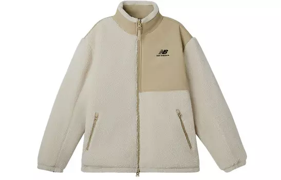 Бархатная куртка JHI унисекс цвета хаки New Balance, хаки