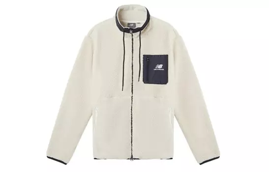 Бархатная куртка мужская белая New Balance, белый