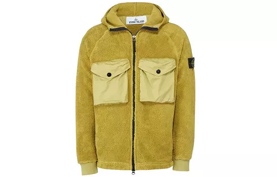 Бархатная куртка мужская имбирно-желтая Stone Island, желтый