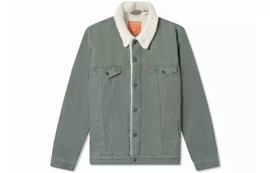 Бархатная куртка мужская зеленая Levi’S, зеленый