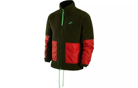 Бархатная куртка мужская зеленая Nike, зеленый