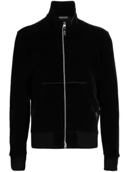 Бархатная куртка на молнии TOM FORD, черный