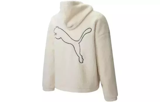 Бархатная куртка унисекс белая Puma, белый