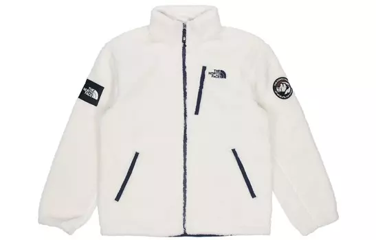 Бархатная куртка унисекс белая The North Face, белый