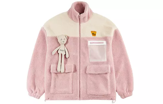 Бархатная куртка унисекс DANGEROUSPEOPLE, Розовый