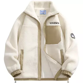 Бархатная куртка унисекс Doraemon, Светлый Хаки (Сплошной)