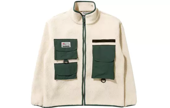 Бархатная куртка унисекс FILA, цвет Beige