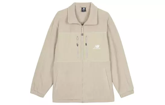 Бархатная куртка унисекс хаки New Balance, хаки