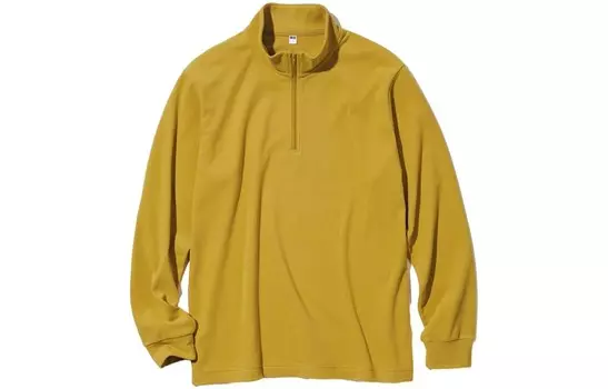 Бархатная куртка унисекс хаки Uniqlo, желтый