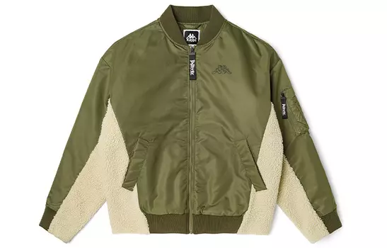Бархатная куртка унисекс Kappa, Winter Moss Green-3709