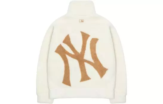 Бархатная куртка унисекс MLB, Крем