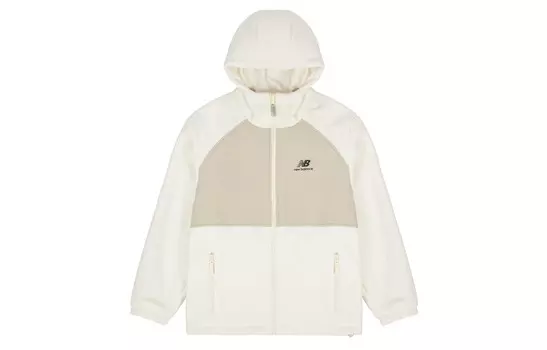 Бархатная куртка унисекс молочно-белого цвета New Balance, слоновая кость