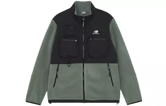 Бархатная куртка унисекс New Balance, цвет Black/Green