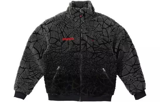Бархатная куртка унисекс Supreme, цвет Black