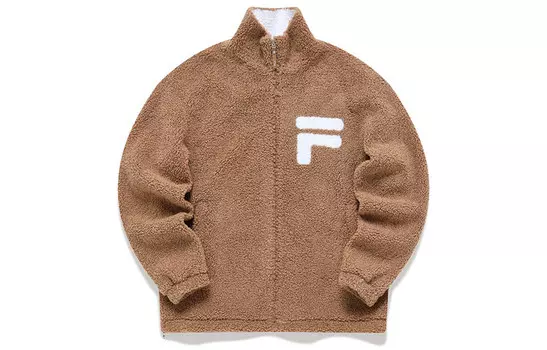 Бархатная куртка унисекс Тедди Кэмел Fila, коричневый