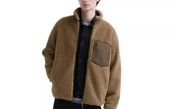 Куртка Uniqlo Unisex Windproof Outer Fleece, 32 темно-бежевый