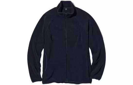 Бархатная куртка унисекс темно-синего цвета Uniqlo, темно-синий