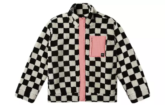 Бархатная куртка унисекс Vans, цвет Black and white checkerboard color