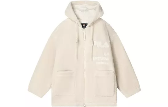 Бархатная куртка женская белая Fila