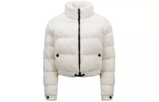 Бархатная куртка женская белый Moncler