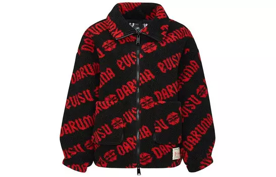 Бархатная куртка женская черная/красная Evisu, черный/красный