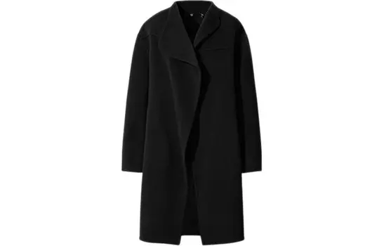 Бархатная куртка женская черная Uniqlo