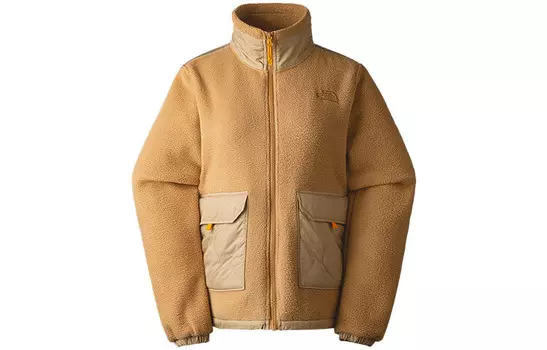 Бархатная куртка женская цвета хаки The North Face