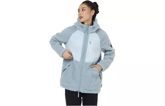 Бархатная куртка женская Decathlon, синий/зеленый