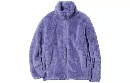 Толстовка Uniqlo Fluffy Fleece Zipped, 74 фиолетовый