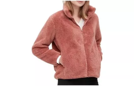 Бархатная куртка женская оранжевая Uniqlo