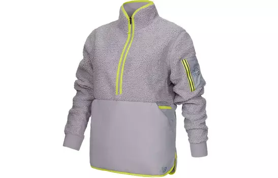 Бархатная куртка женская серая New Balance