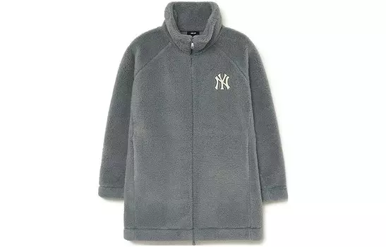 Бархатная куртка женская серый Mlb