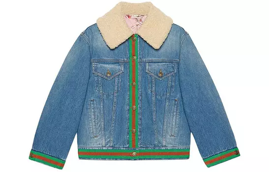 Бархатная куртка женская светло-голубая Gucci