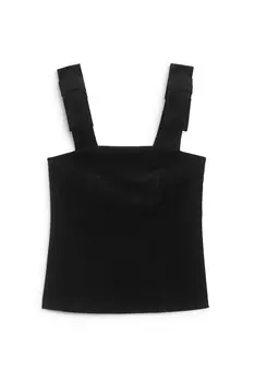 Бархатная майка Arket, черный