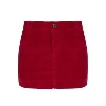 Бархатная мини-юбка микро Conquista, красный
