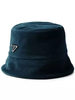 Бархатная панама Prada, зеленый