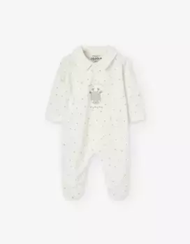 Бархатная пижама для мальчика с рождественским мотивом Losan, цвет Crudo