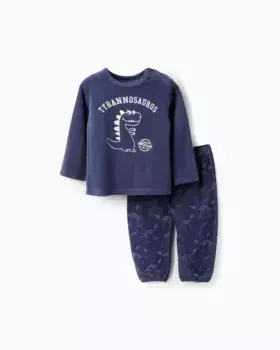 Бархатная пижама для мальчика светится в темноте Zippy, синий