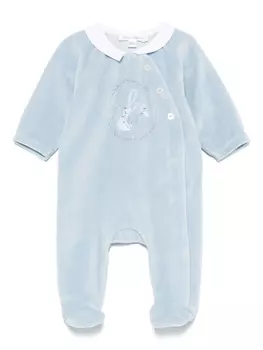 Бархатная пижама с вышивкой Tartine Et Chocolat, синий