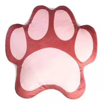 Бархатная подушка Ferocity для детской комнаты размером 50 см; Украшение для детей мотив розовый розовый коричневый лапа [091]