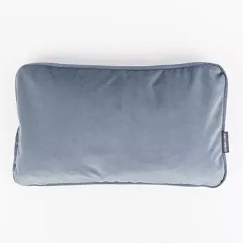 Бархатная подушка LeVelvet с кантом и наполнителем из перьев небесно-голубого цвета, разные размеры 30х50 см (ШхД) Schner-Leben